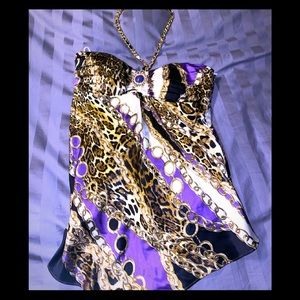 Chain neckline blouse. Oh the nightlife